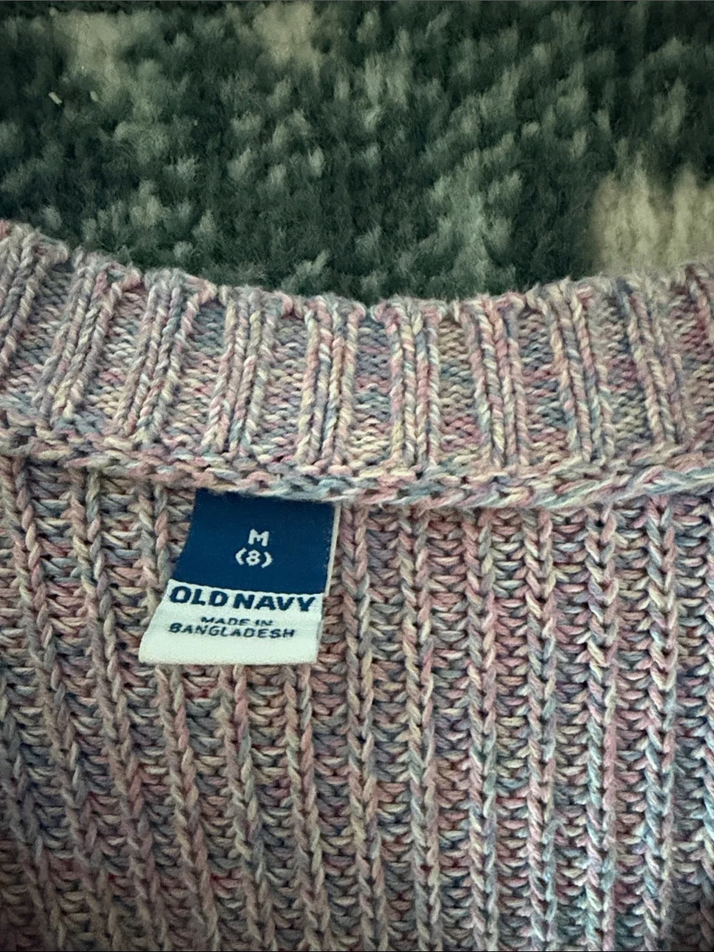 Old Navy Pink Marled V-Neck Button Cardigan